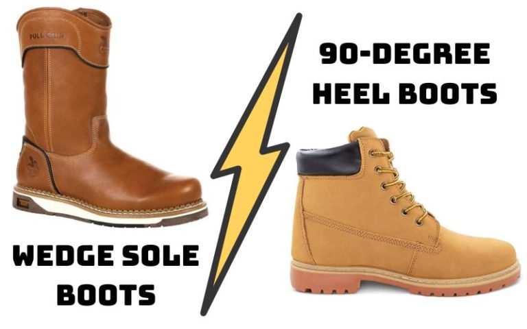 Comparing Wedge Sole and Heel Work Boots 90-Degree