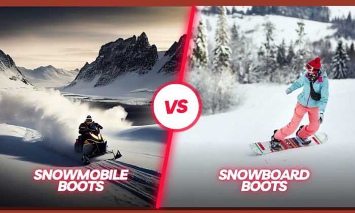 Comparison of Snowmobile and Snowboard Boots